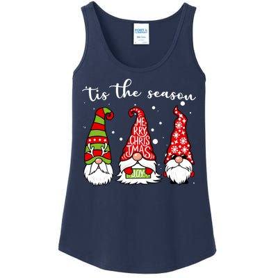 Tis The Season Gnome Christmas Holiday Ladies Essential Tank