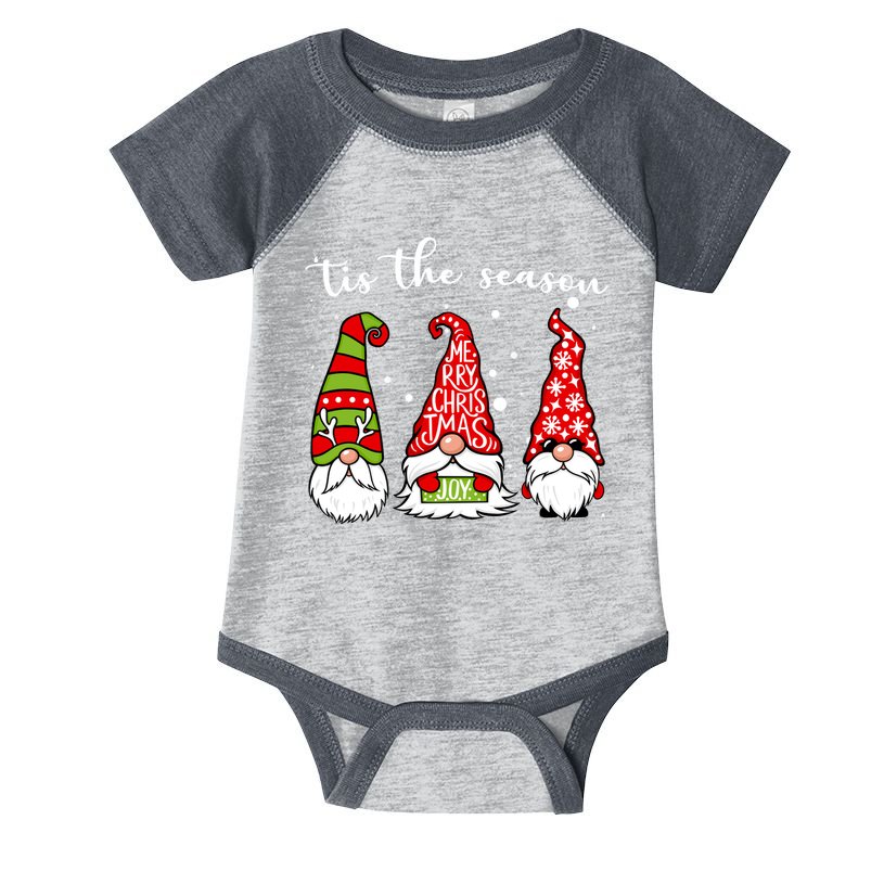 Tis The Season Gnome Christmas Holiday Infant Baby Jersey Bodysuit