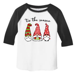 Tis The Season Gnome Christmas Holiday Toddler Fine Jersey T-Shirt