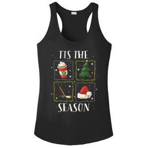 Tis The Season Ice Hockey Christmas Coffee Latte Xmas Tree Gift Ladies PosiCharge Competitor Racerback Tank