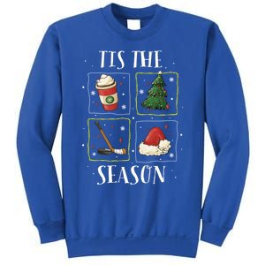 Tis The Season Ice Hockey Christmas Coffee Latte Xmas Tree Gift Sweatshirt