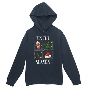 Tis The Season Ice Hockey Christmas Coffee Latte Xmas Tree Gift Urban Pullover Hoodie