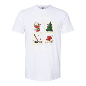 Tis The Season Ice Hockey Christmas Coffee Latte Xmas Tree Gift Softstyle CVC T-Shirt