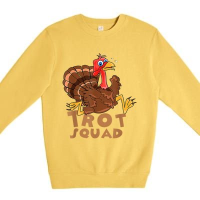 Turkey Trot Squad Funny Running Costume Thanksgiving Lover Gift Premium Crewneck Sweatshirt