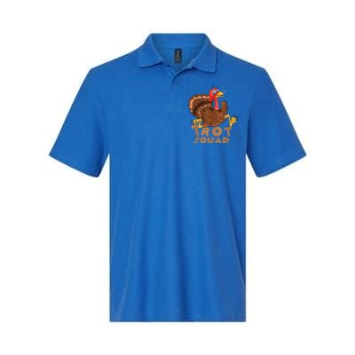 Turkey Trot Squad Funny Running Costume Thanksgiving Lover Gift Softstyle Adult Sport Polo