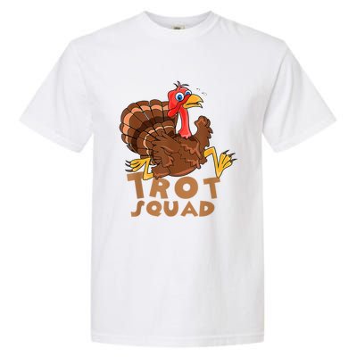 Turkey Trot Squad Funny Running Costume Thanksgiving Lover Gift Garment-Dyed Heavyweight T-Shirt