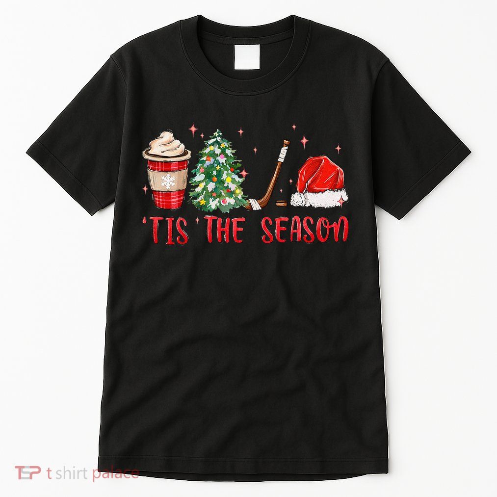 Tis The Season Hockey Christmas Hockey Xmas Tree Ice Hockey Tall T-Shirt