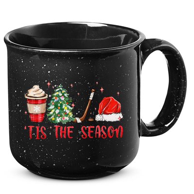 Tis The Season Hockey Christmas Hockey Xmas Tree Ice Hockey 15oz Campfire Ceramic Mug