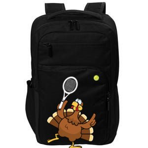 Turkey Tennis Sunset Retro Thanksgiving Sport Gift Impact Tech Backpack