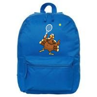 Turkey Tennis Sunset Retro Thanksgiving Sport Gift 16 in Basic Backpack