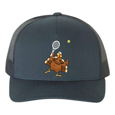 Turkey Tennis Sunset Retro Thanksgiving Sport Gift Yupoong Adult 5-Panel Trucker Hat