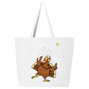 Turkey Tennis Sunset Retro Thanksgiving Sport Gift 25L Jumbo Tote