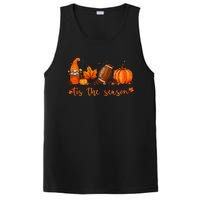 Tis The Season Pumpkin Leaf Latte Fall Thanksgiving Football PosiCharge Competitor Tank