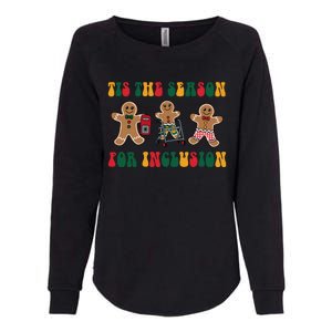 Tis The Season For Inclusion Christmas Gingerbread Xmas Holiday Womens California Wash Sweatshirt