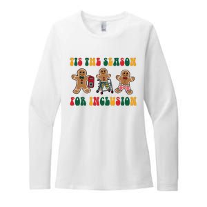 Tis The Season For Inclusion Christmas Gingerbread Xmas Holiday Womens CVC Long Sleeve Shirt