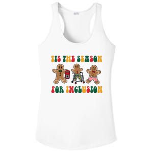 Tis The Season For Inclusion Christmas Gingerbread Xmas Holiday Ladies PosiCharge Competitor Racerback Tank