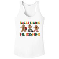 Tis The Season For Inclusion Christmas Gingerbread Xmas Holiday Ladies PosiCharge Competitor Racerback Tank