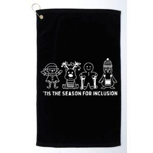 Tis The Season For Inclusion OT PT SLP Therapist Xmas Platinum Collection Golf Towel