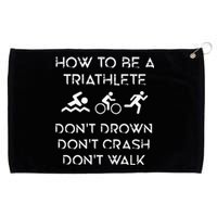 Triathlon Triathlet Swimming Cycling Running Motivation Grommeted Golf Towel