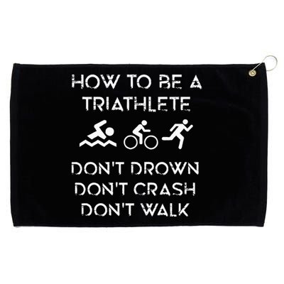 Triathlon Triathlet Swimming Cycling Running Motivation Grommeted Golf Towel