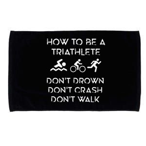 Triathlon Triathlet Swimming Cycling Running Motivation Microfiber Hand Towel