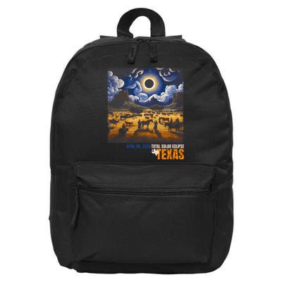 Texas Total Solar Eclipse Retro April 8 2024 Astronomy 16 in Basic Backpack