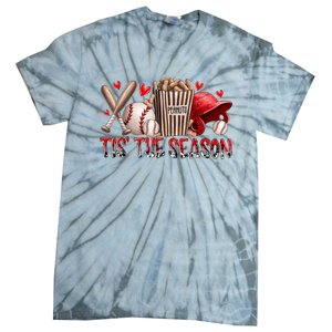 Tis The Season Baseball Game Day Sports Fan Baseball Lover Tie-Dye T-Shirt