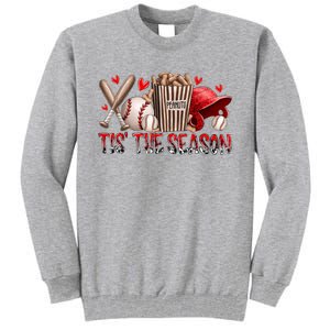 Tis The Season Baseball Game Day Sports Fan Baseball Lover Tall Sweatshirt