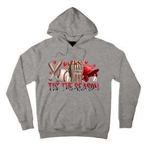 Tis The Season Baseball Game Day Sports Fan Baseball Lover Tall Hoodie