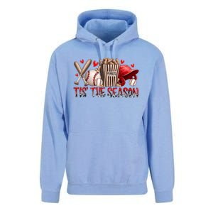 Tis The Season Baseball Game Day Sports Fan Baseball Lover Unisex Surf Hoodie