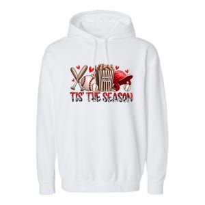 Tis The Season Baseball Game Day Sports Fan Baseball Lover Garment-Dyed Fleece Hoodie