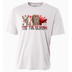 Tis The Season Baseball Game Day Sports Fan Baseball Lover Cooling Performance Crew T-Shirt