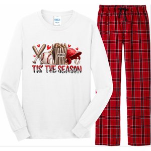 Tis The Season Baseball Game Day Sports Fan Baseball Lover Long Sleeve Pajama Set