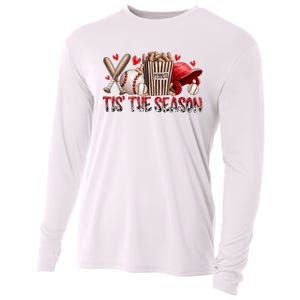 Tis The Season Baseball Game Day Sports Fan Baseball Lover Cooling Performance Long Sleeve Crew