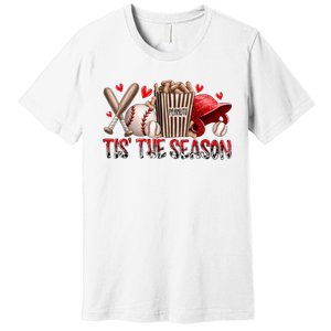 Tis The Season Baseball Game Day Sports Fan Baseball Lover Premium T-Shirt