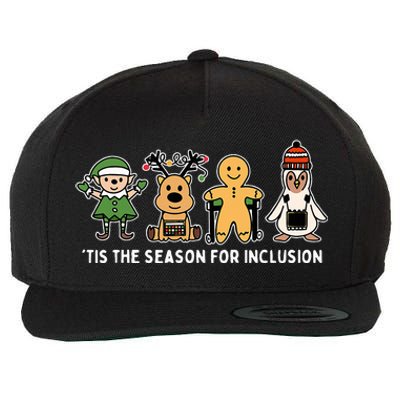 Tis The Season For Inclusion Ot Pt Slp Therapist Christmas Wool Snapback Cap