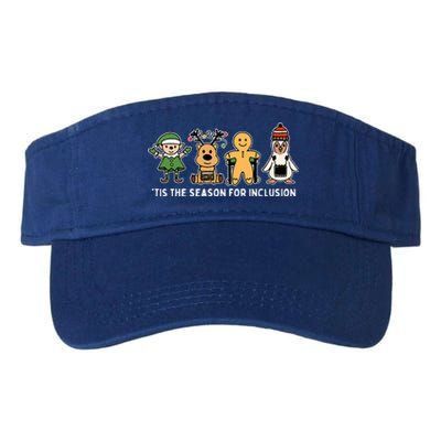 Tis The Season For Inclusion Ot Pt Slp Therapist Christmas Valucap Bio-Washed Visor