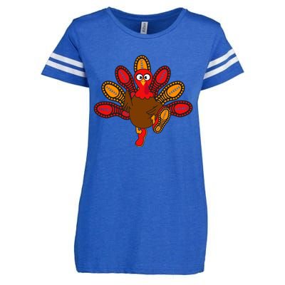 Thanksgiving Trot Squad Turkey Enza Ladies Jersey Football T-Shirt