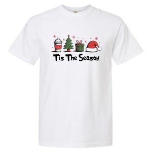 Tis The Season Christmas Holiday Coffee Santa Claus Garment-Dyed Heavyweight T-Shirt