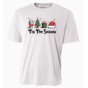 Tis The Season Christmas Holiday Coffee Santa Claus Cooling Performance Crew T-Shirt