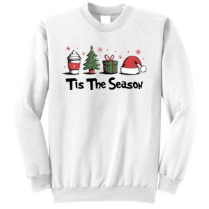 Tis The Season Christmas Holiday Coffee Santa Claus Sweatshirt