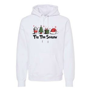 Tis The Season Christmas Holiday Coffee Santa Claus Premium Hoodie