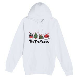 Tis The Season Christmas Holiday Coffee Santa Claus Premium Pullover Hoodie