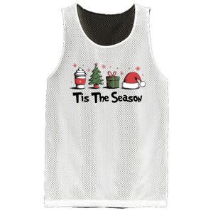 Tis The Season Christmas Holiday Coffee Santa Claus Mesh Reversible Basketball Jersey Tank