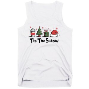 Tis The Season Christmas Holiday Coffee Santa Claus Tank Top