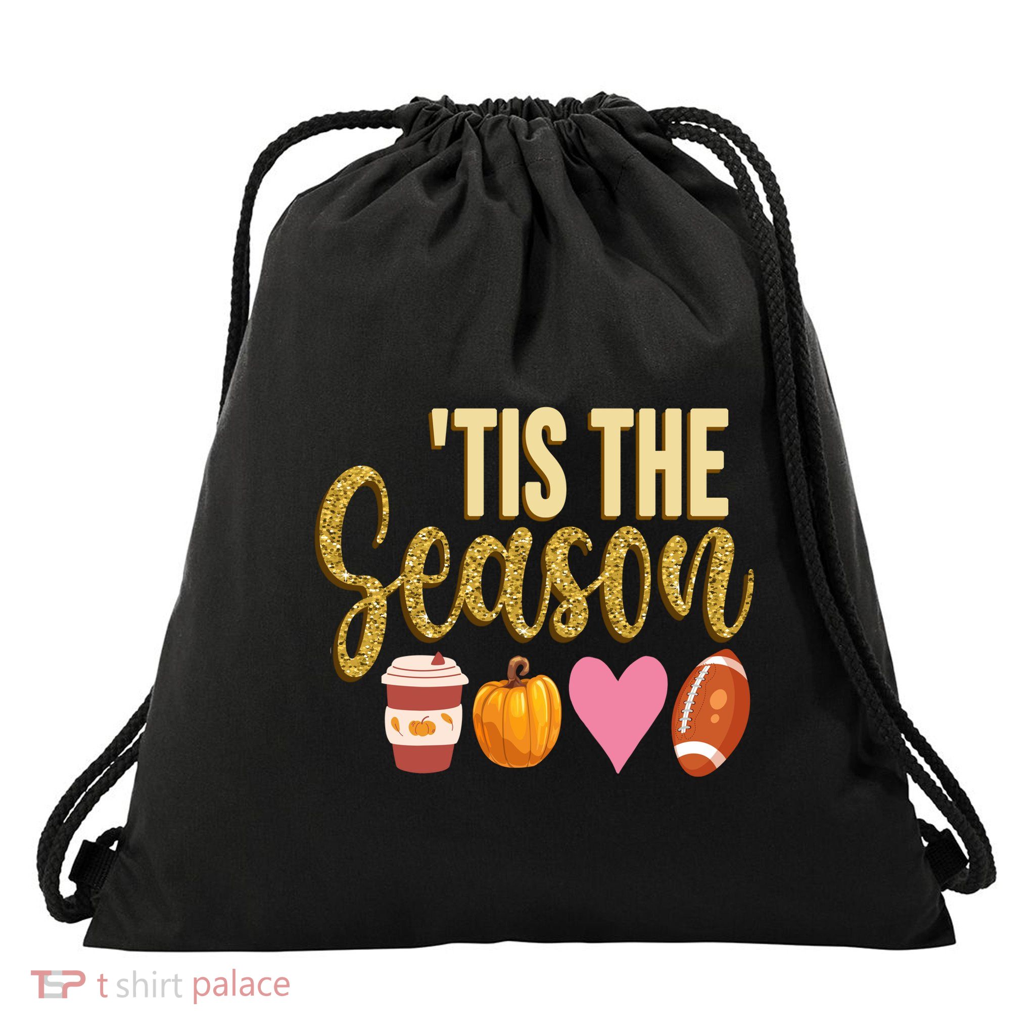 Tis The Season Fall Lover Cute Drawstring Bag