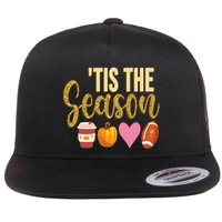 Tis The Season Fall Lover Cute Flat Bill Trucker Hat