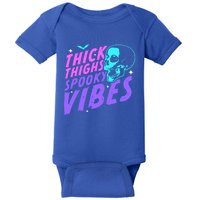 Thick Thighs Spooky Vibes Funny Halloween Skull Pastel Goth Great Gift Baby Bodysuit