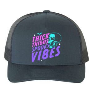 Thick Thighs Spooky Vibes Funny Halloween Skull Pastel Goth Great Gift Yupoong Adult 5-Panel Trucker Hat