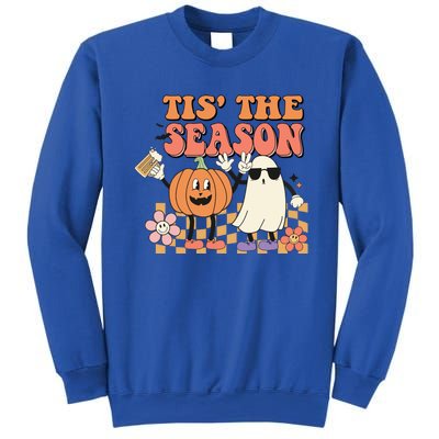 Tis' The Season Pumpkin And Spice Retro Halloween Fall Gift Sweatshirt